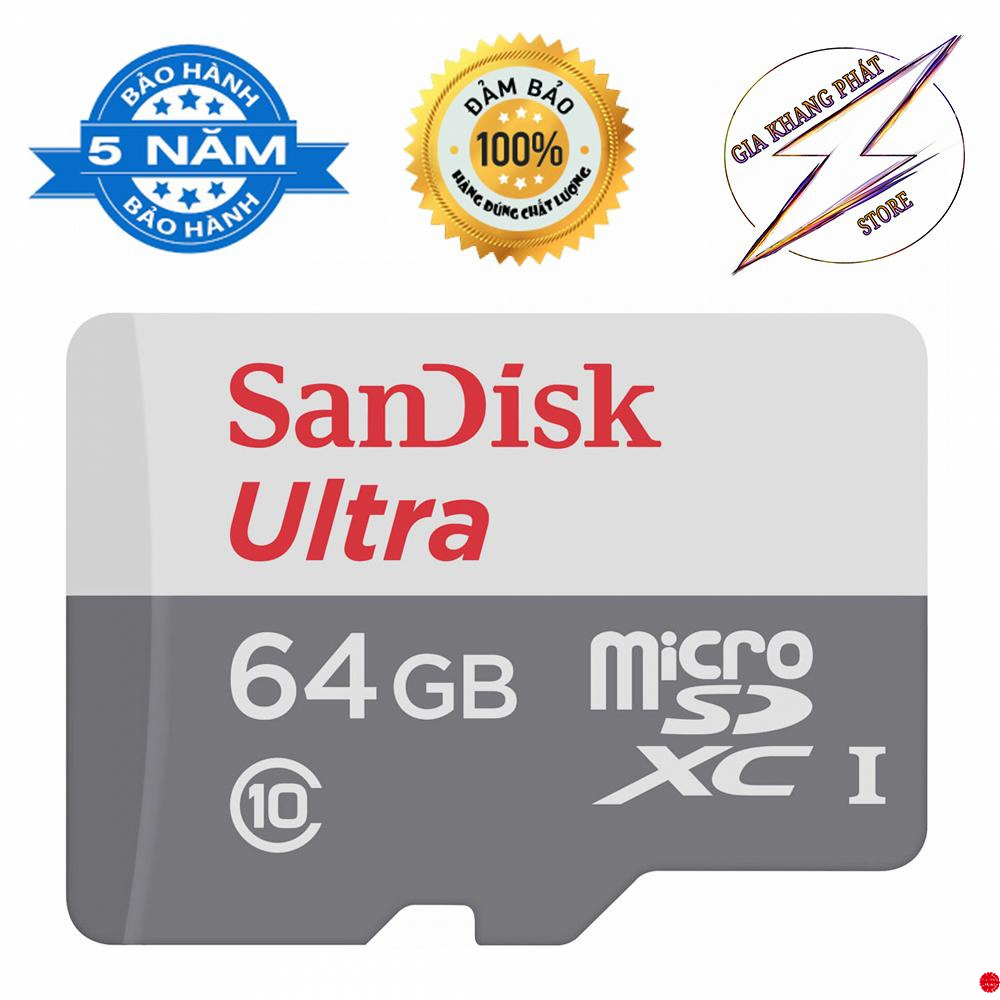 Thẻ nhớ SanDisk Micro SDHC 16/32/64/128GB 80MB/s