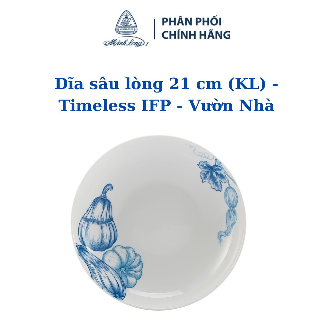 Dĩa sâu lòng 21 cm timeless ifp - vườn nhà - gốm sứ cao cấp minh long i