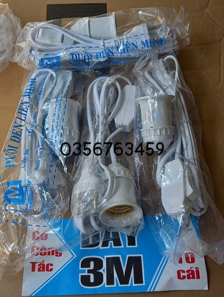 Dây Đuôi Đèn E27 Liền Công Tắc 3m / 5m