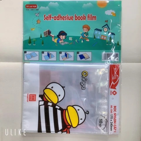 Tập 10 tờ decal bọc sách vở size 38x28cm