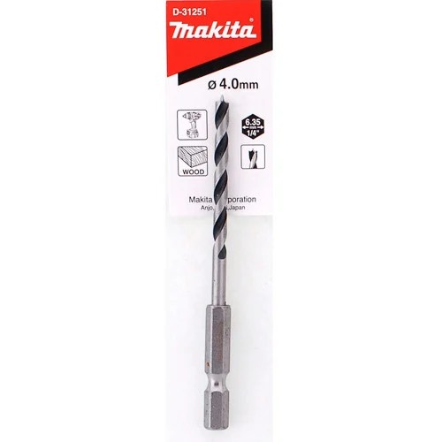 Mũi khoan gỗ makita chuôi lục giác ø3,5,8,10,12,15mm d-31245: ø3mm d-31267 d-31251 d-31273 d-31289 d-31295 d-31304 d-31310