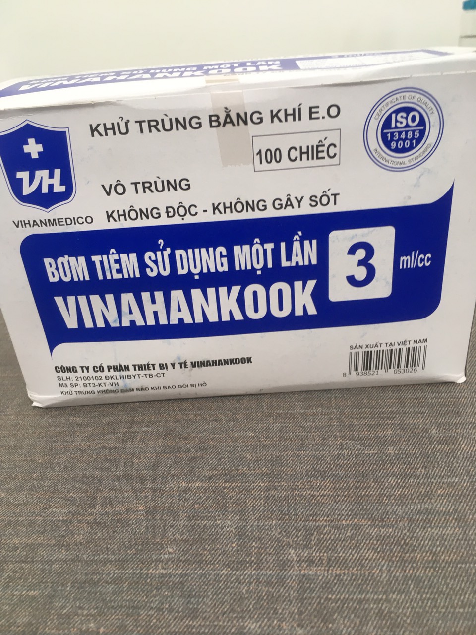 Bơm tiêm sử dụng 1 lần VINAHANKOOK (3ml/cc)