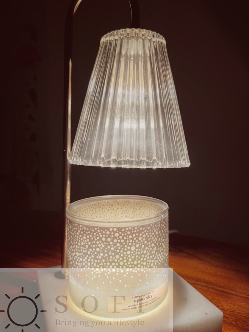 Đèn đốt nến thơm đế đá sang trọng- HẸN GIỜ - Candle Warmer Lamp