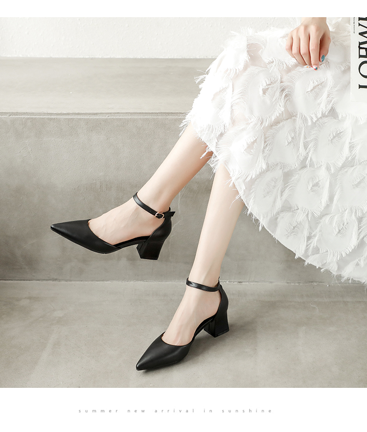 Giày nữ cao gót 5 phân đế vuông  tôn dáng  ( MÃ A8 )