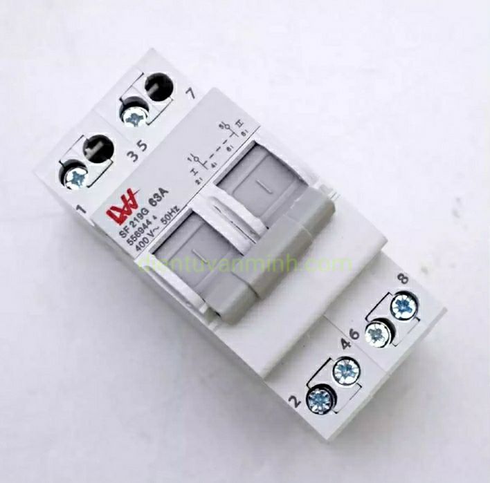 CB đảo chiều 2P 63A LW-Cầu dao đảo chiều 2P 63A