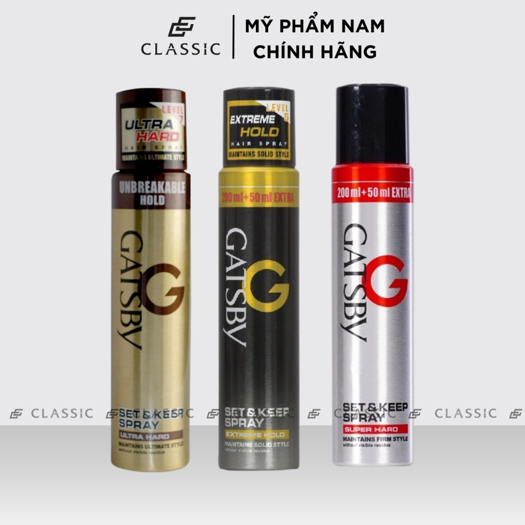 Gôm Xịt Giữ Nếp Gatsby 250ml