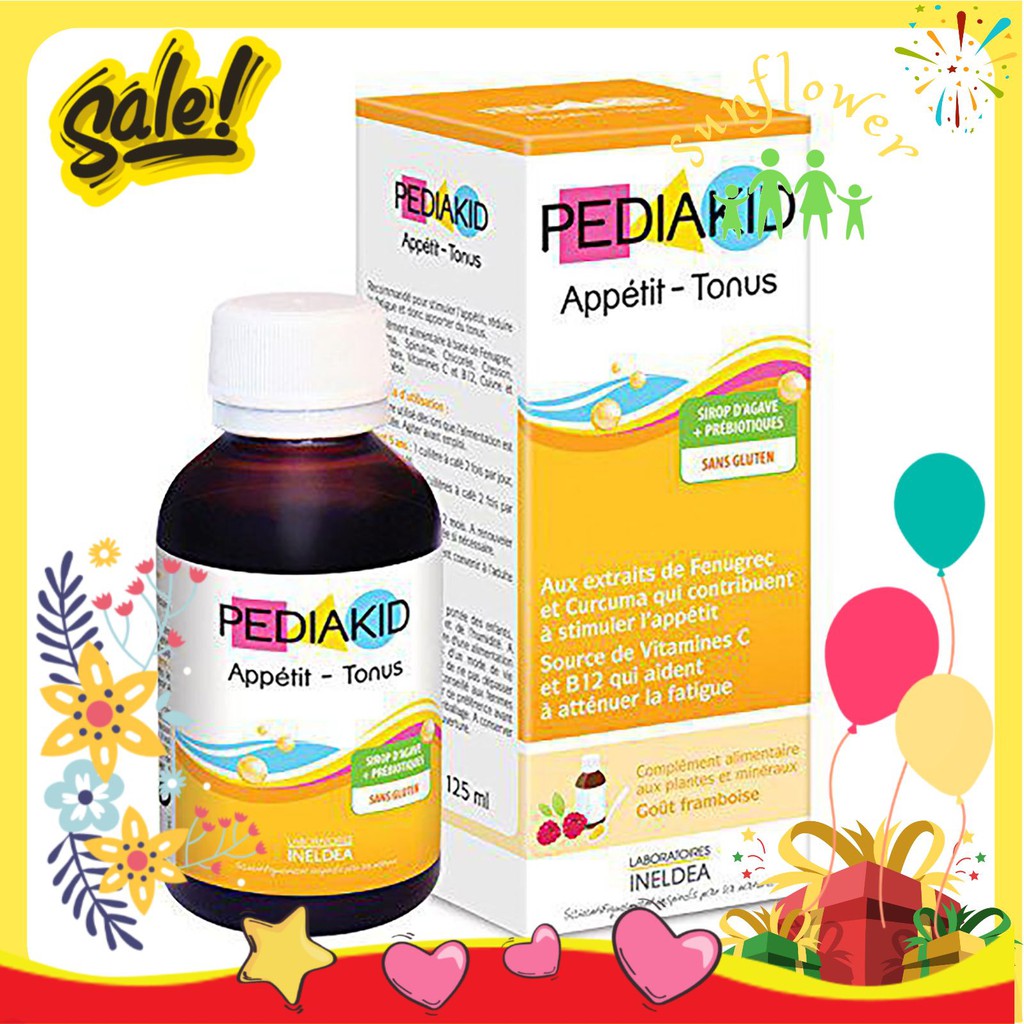 Pediakid Appetit Tonus 125ml siro ăn ngon cho trẻ biếng ăn 6 tháng trở lên của Pháp