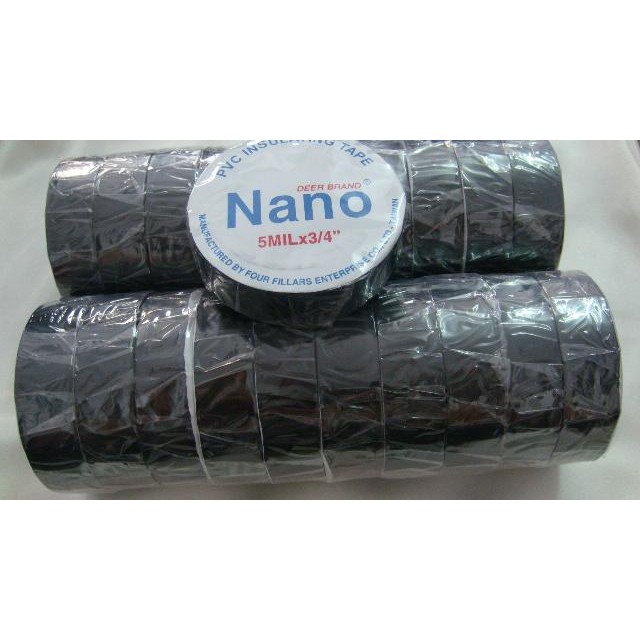 Băng dính điện nano màu đen cách điện 10yard