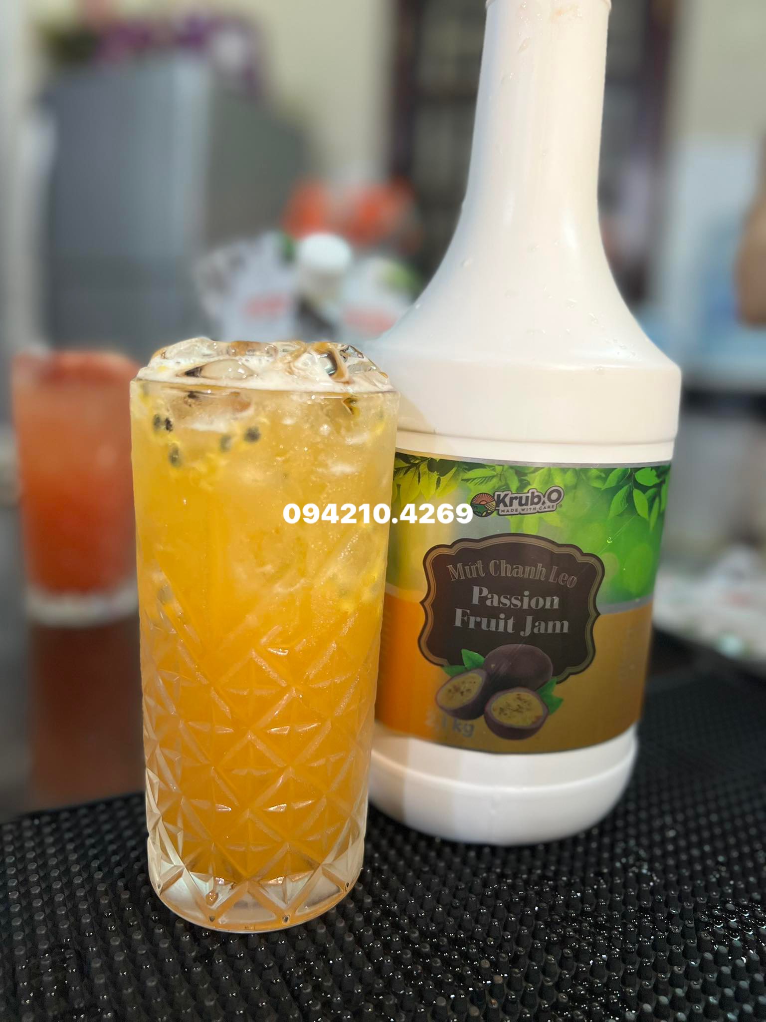 Mứt chanh leo krub.o - can 2.1kg - nguyên liệu pha chế - mứt trái cây - nguyên liệu trà sữa
