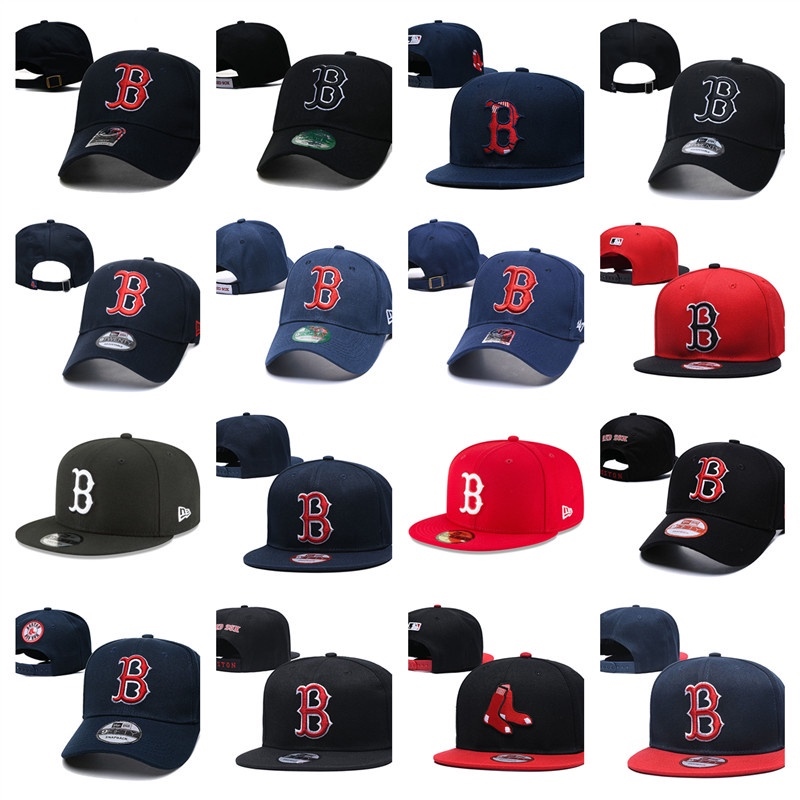 Ready Stock 20 Style MLB Boston Red Sox Adjustable Hat Baseball Cap Flat Cap Multi Color