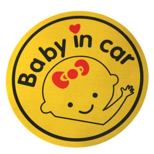 Tem/Miếng dán phản quang xe ô tô Baby In Car