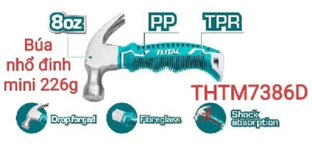 BÚA NHỔ ĐINH MINI TOTAL 226G THTM7386D