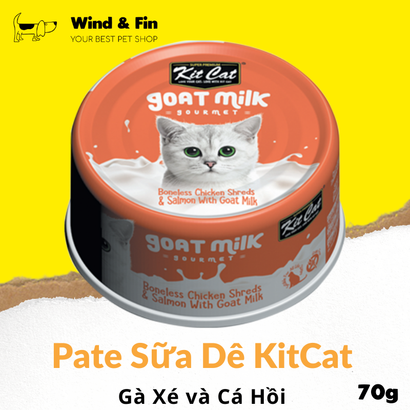 Pate Cho Mèo KitCat Thịt Gà và Sữa Dê 70g