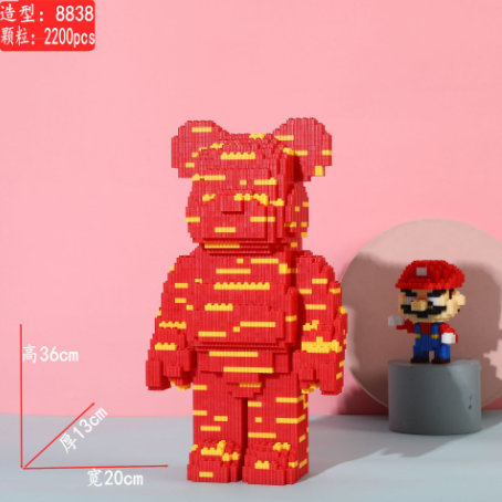 [Gấu 35cm - Tặng Búa] Bộ Xếp Hình Lego Gấu Bearbrick