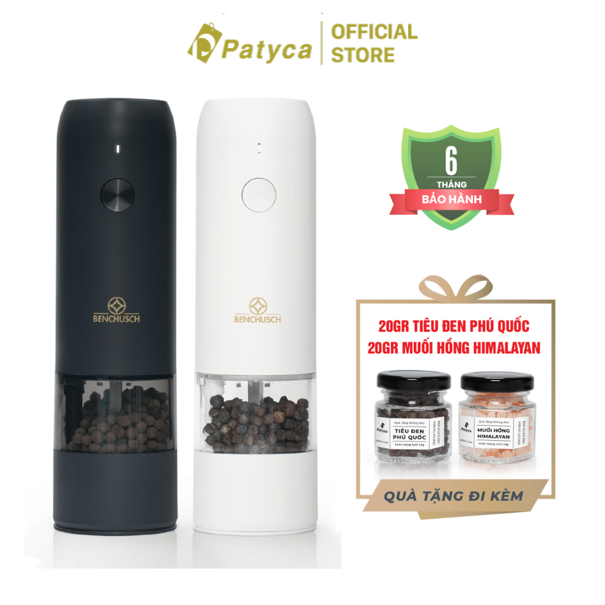 Combo 2 Máy Xay Tiêu Tự Động Bằng Điện Benchusch