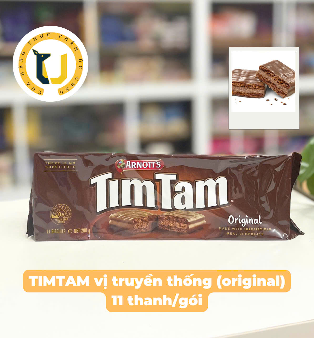 (HÀNG ÚC) Bánh quy xốp phủ socola thương hiệu Timtam  Arnott's chocolate biscuit