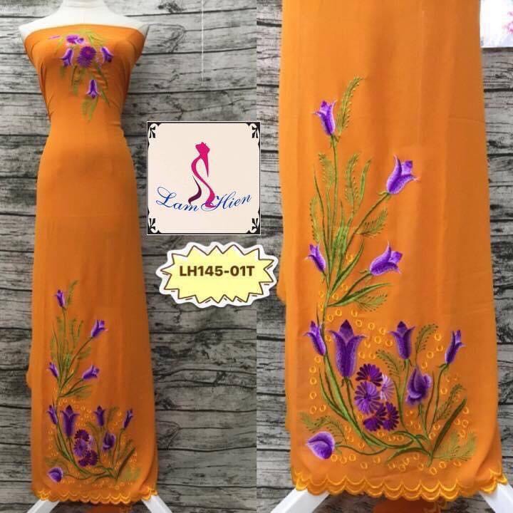 Vải áo dài thêu chân (230 sale còn 159k/áo, size to 169k/áo) LH145