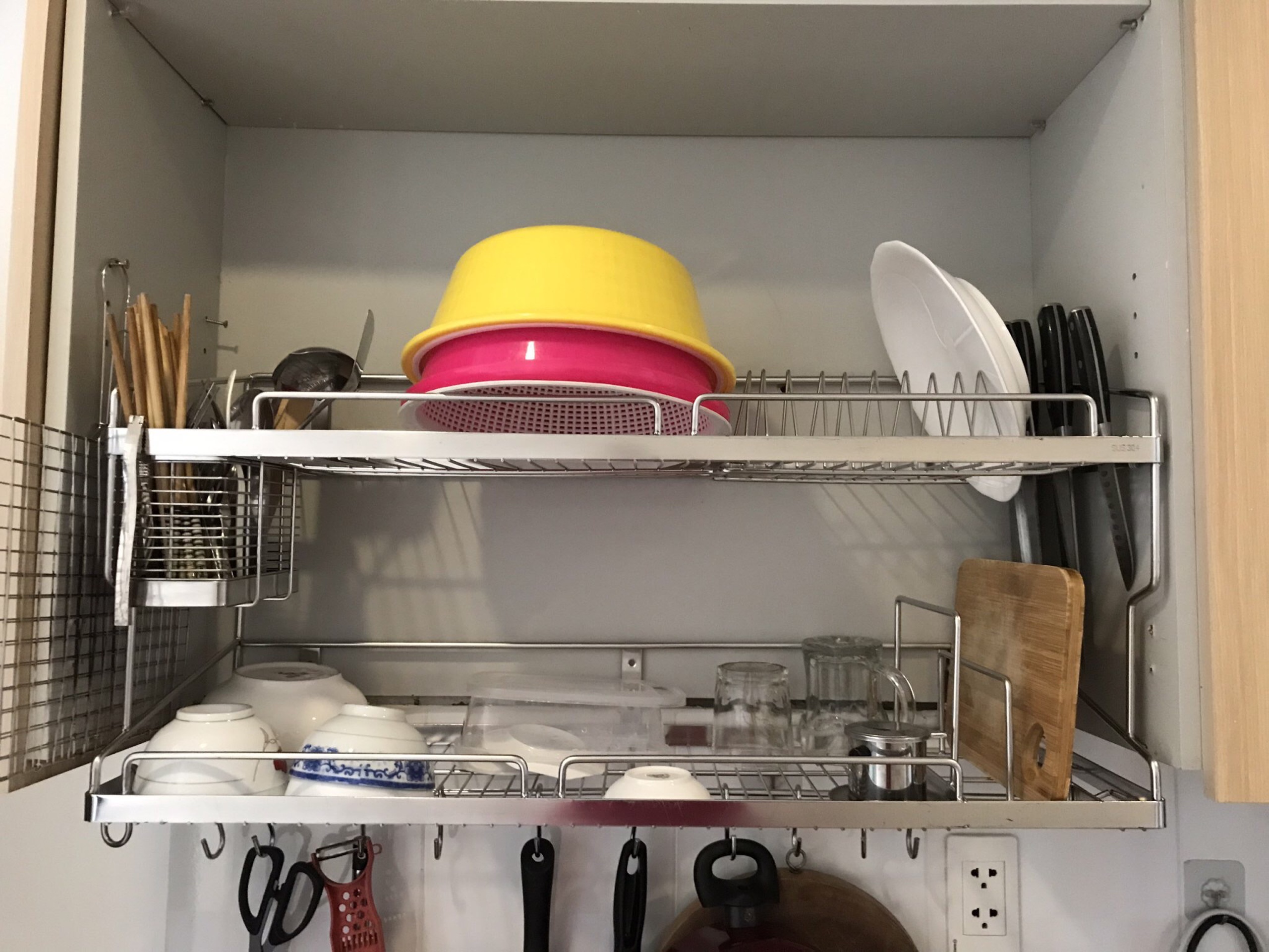 [SALE RẺ][INOX ĐẶC KHÔNG GỈ] Kệ úp chén đa năng gắn tủ, treo vít tường inox 304 phôi nhập khẩu từ Nhật Bản chống gỉ sét cao cấp