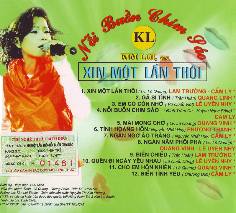 Nỗi Buồn Chim Sáo - Xin Một Lần Thôi (Kim Lợi CD)