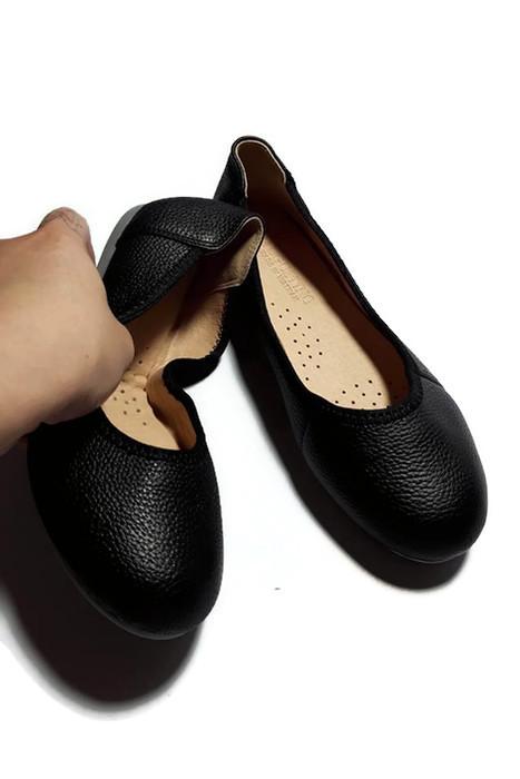 [SALE] Giày Augustino Búp Bê Da Bò Thật Thời Trang (Đen)