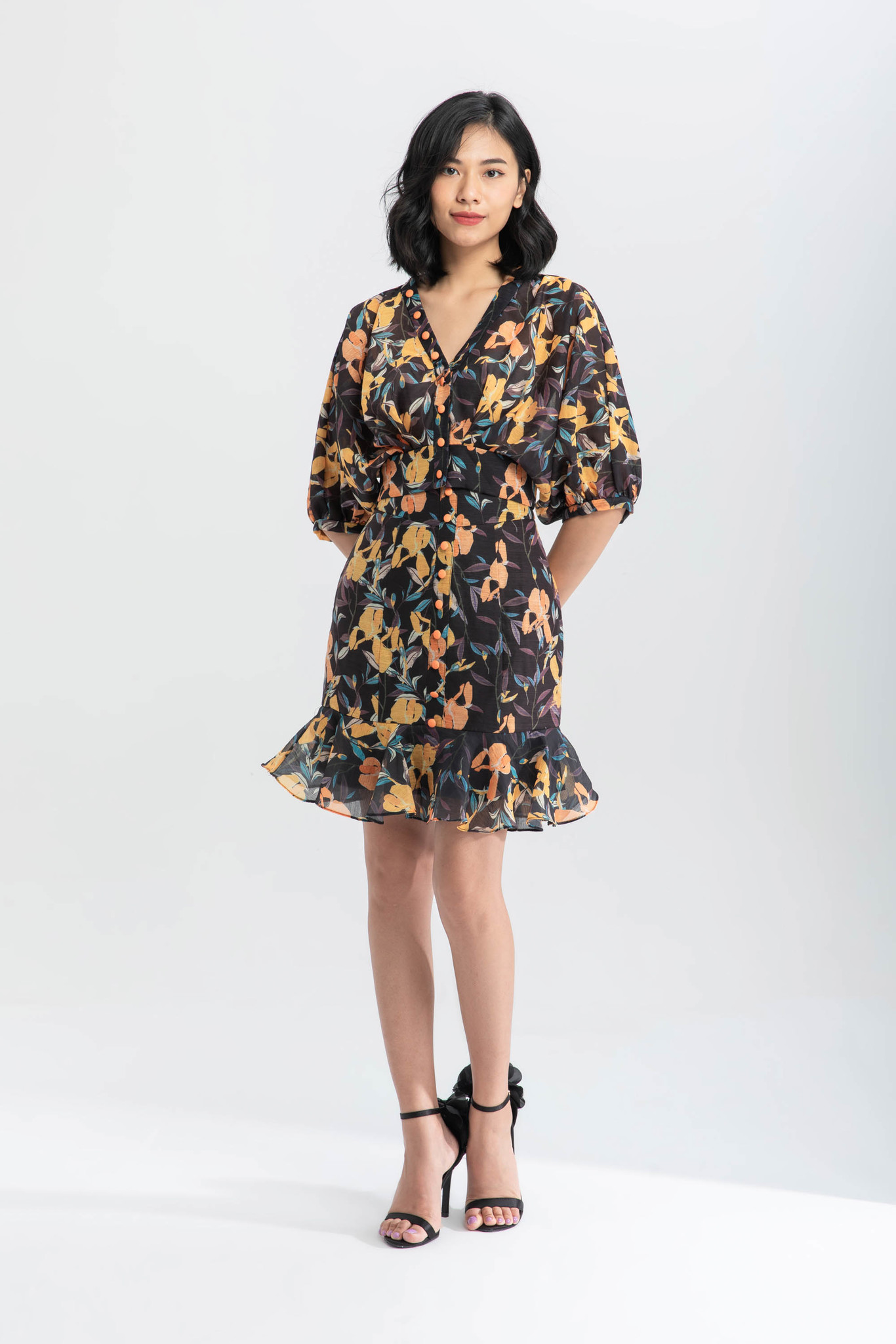 Chân váy đuôi cá họa tiết nữ IVY moda MS 31B8250