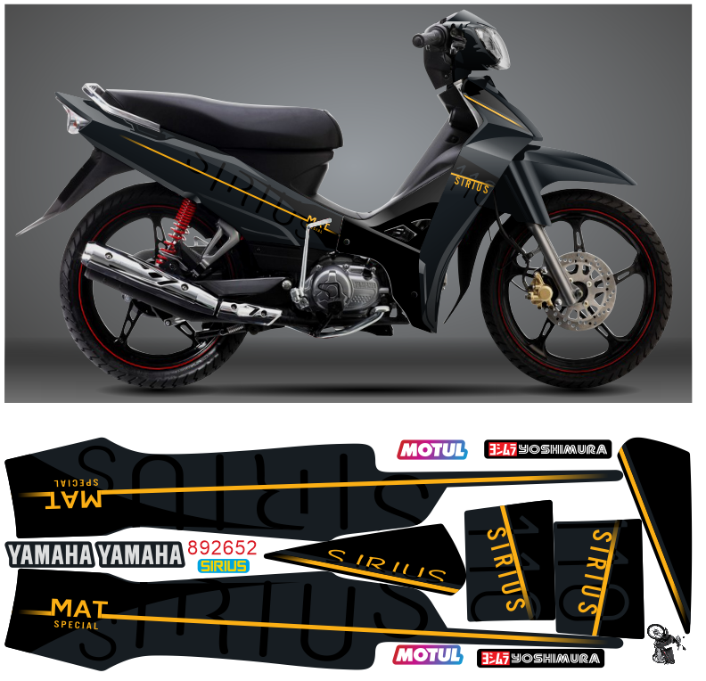 Tem Rời SIRIUS mẫu zin MAT SPECIAL 892652 (Tem Chế 3 Lớp Chống Phai Màu)