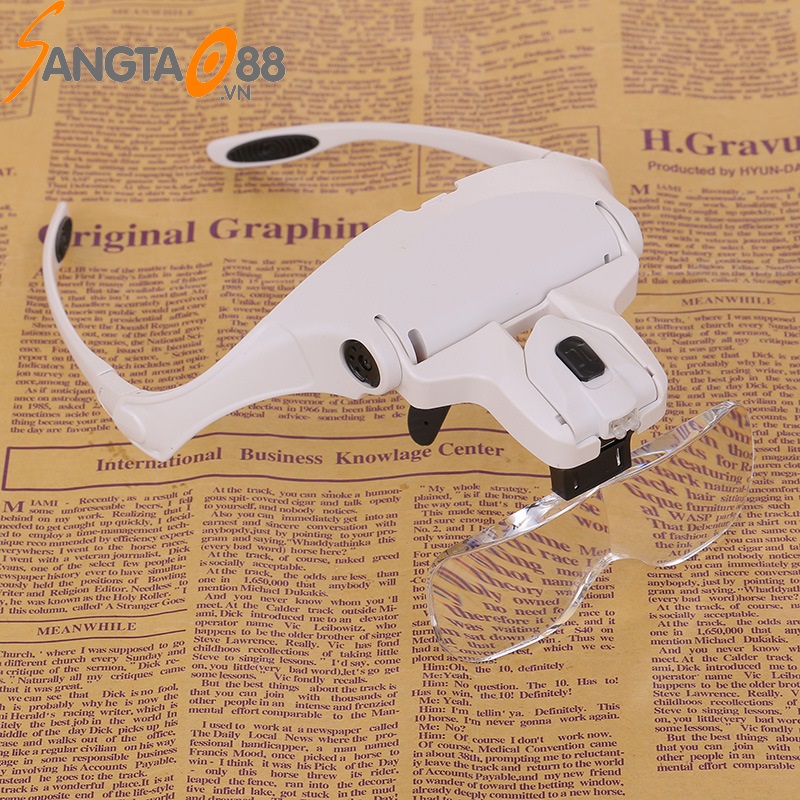 Eyeglass Magnifier with Light V5 (5 Lenses Suitable for Multiple Eye Types)