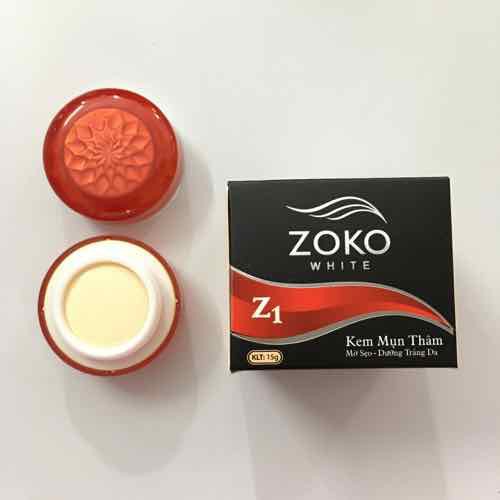 Kem mụn thâm - mờ sẹo - dưỡng trắng da Zoko White Z1 15g