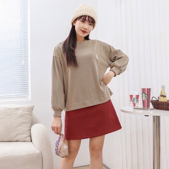 [Nhập LAZLOOK99 GIẢM 100K/500K] Áo len tăm cổ tròn basic thêu tim - Daily Pullover - by ufo.thebasic