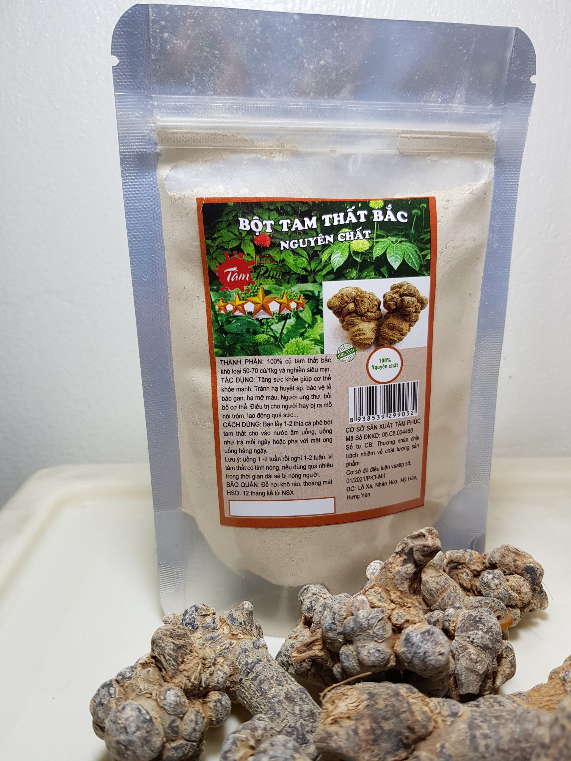 Bột tam thất bắc , bột củ tam thất nguyên chất, xay từ loại 50-70 củ/1kg, bồi bổ cơ thể, tiêu u, tăng sức đề kháng