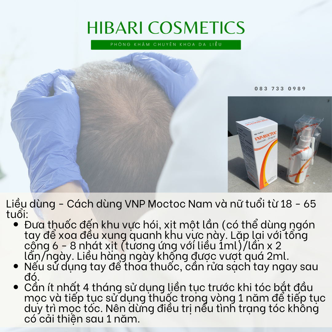 DUNG DỊCH MỌC TÓC CHO NỮ VNP MOCTOC 60ML