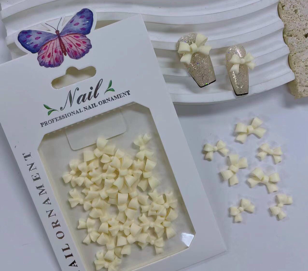 Phụ Kiện Trang Trí Móng, Charm Nơ Mix Size - Mini Nails