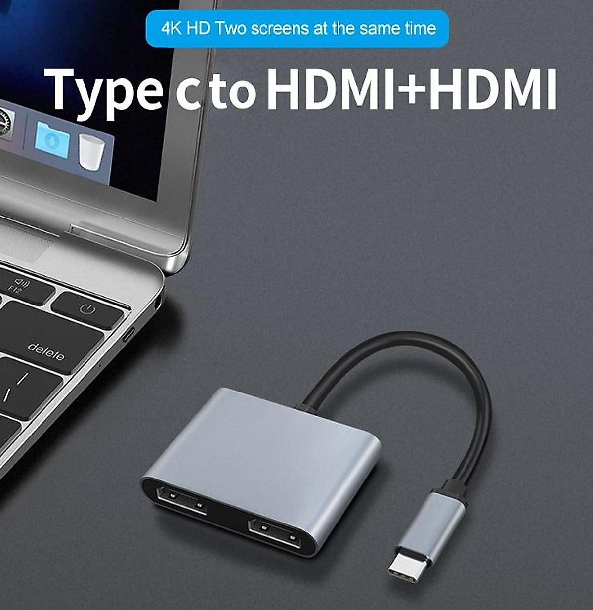 Hub Chuyển Đổi TypeC Ra Cổng 2 HDMI SeaSy SS92