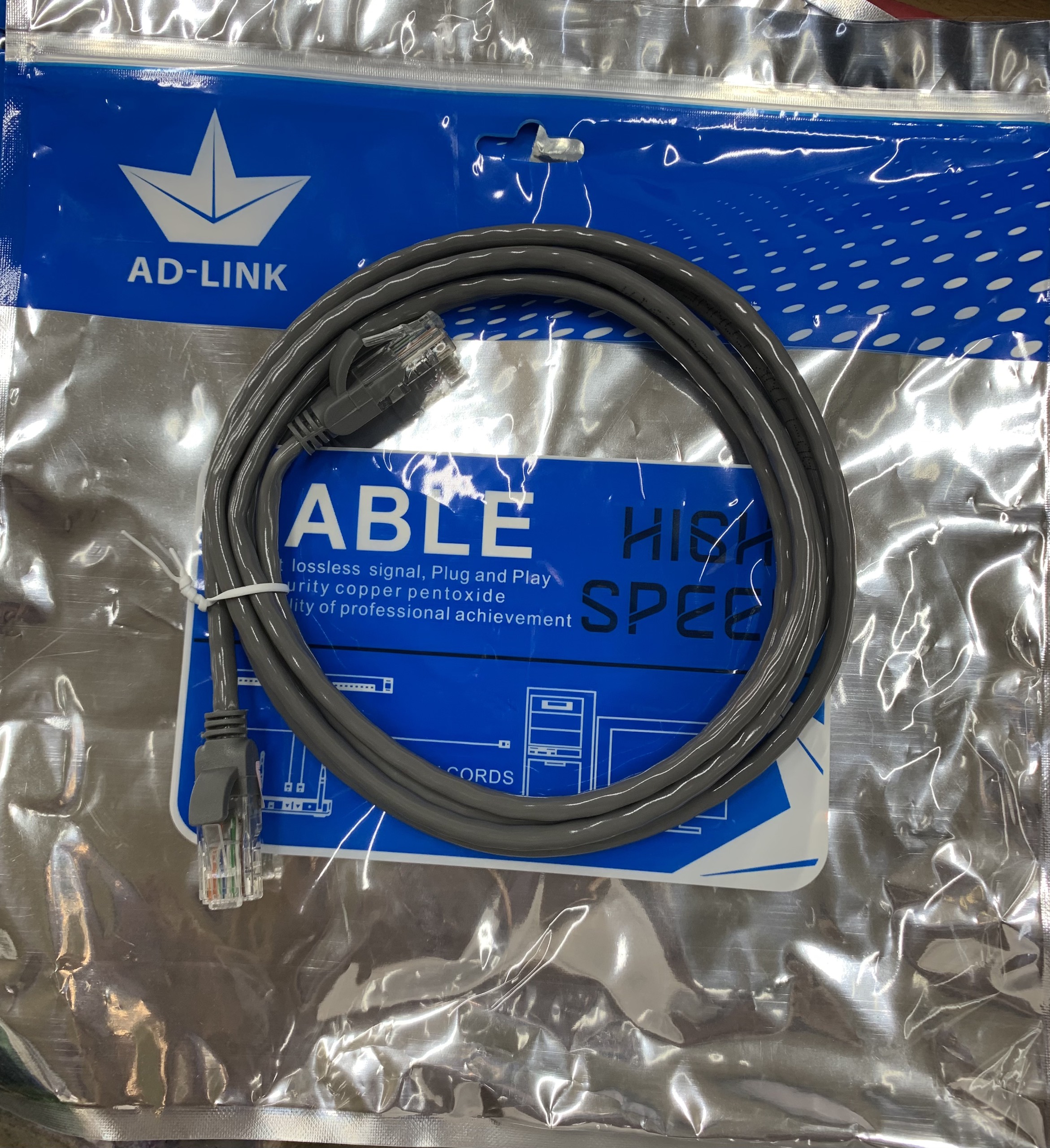 Cáp mạng Cat 5E AD -LINK 1M/2M/3M/5M tặng 2 đầu bấm