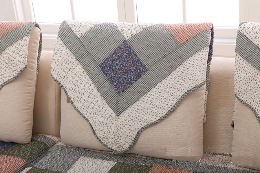 Thảm sofa 100% cotton chần bông mặt dưới có hạt chống trượt - có thể giặt tay hoặc giặt máy