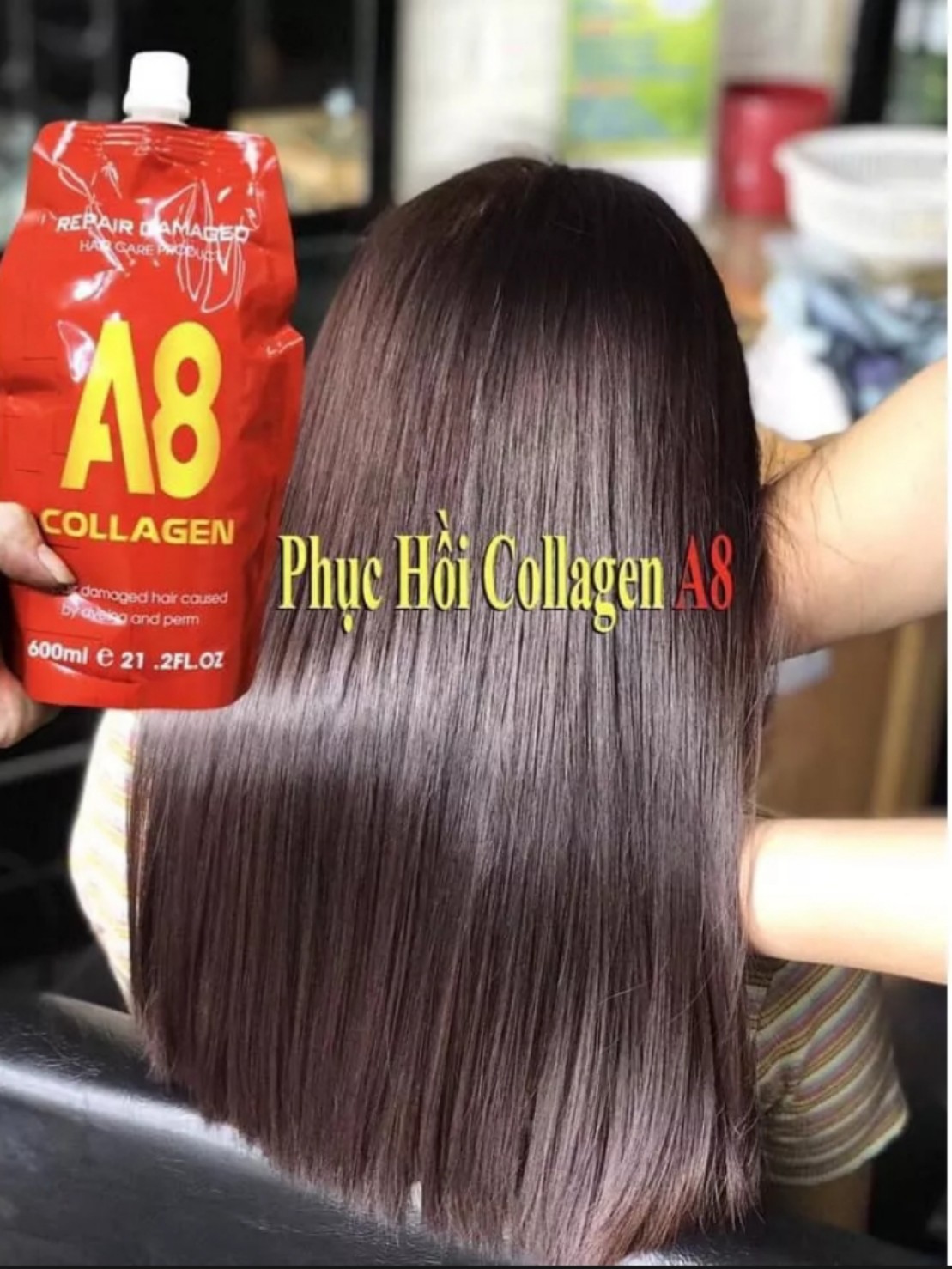 HẤP DẦU Ủ TÓC COLLAGEN A8 600ml CAO CẤP CHÍNH HÃNG