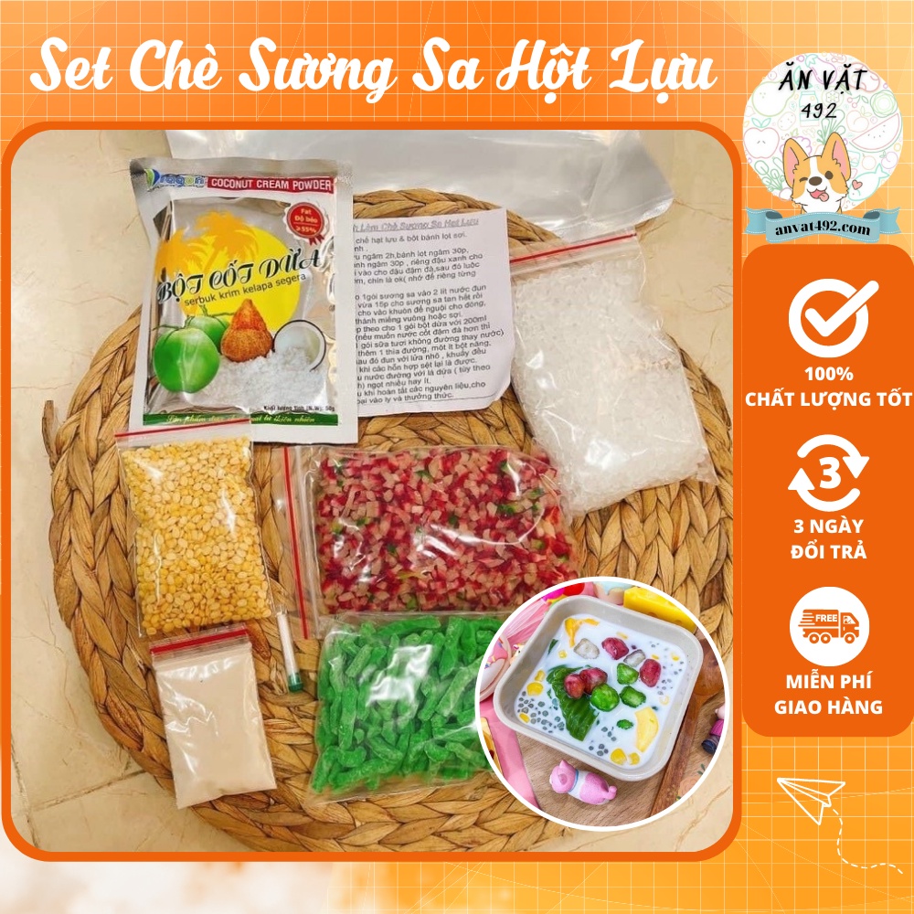 Set chè sương sa hột lựu 650gr - ăn vặt 492