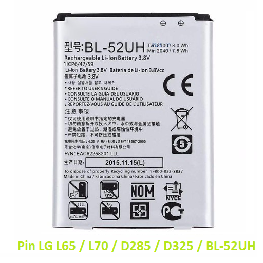 Pin LG L65 / L70 / D285 / D325 / BL-52UH