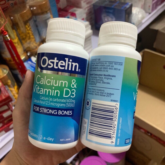 Vitamin D & Calcium Ostelin Của Úc, 130 viên