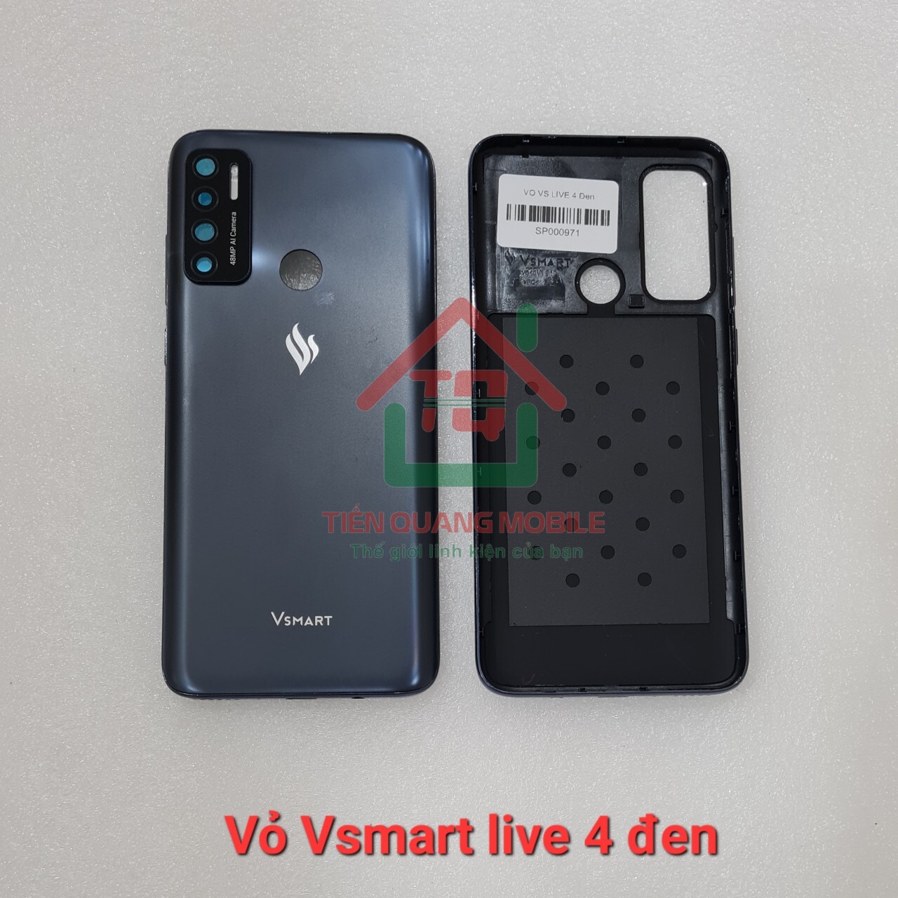 Bộ vỏ Vsmart live 4 V640 (gồm nắp lưng, viền sườn, khung xương, kính cam, nút bấm, khe sim)