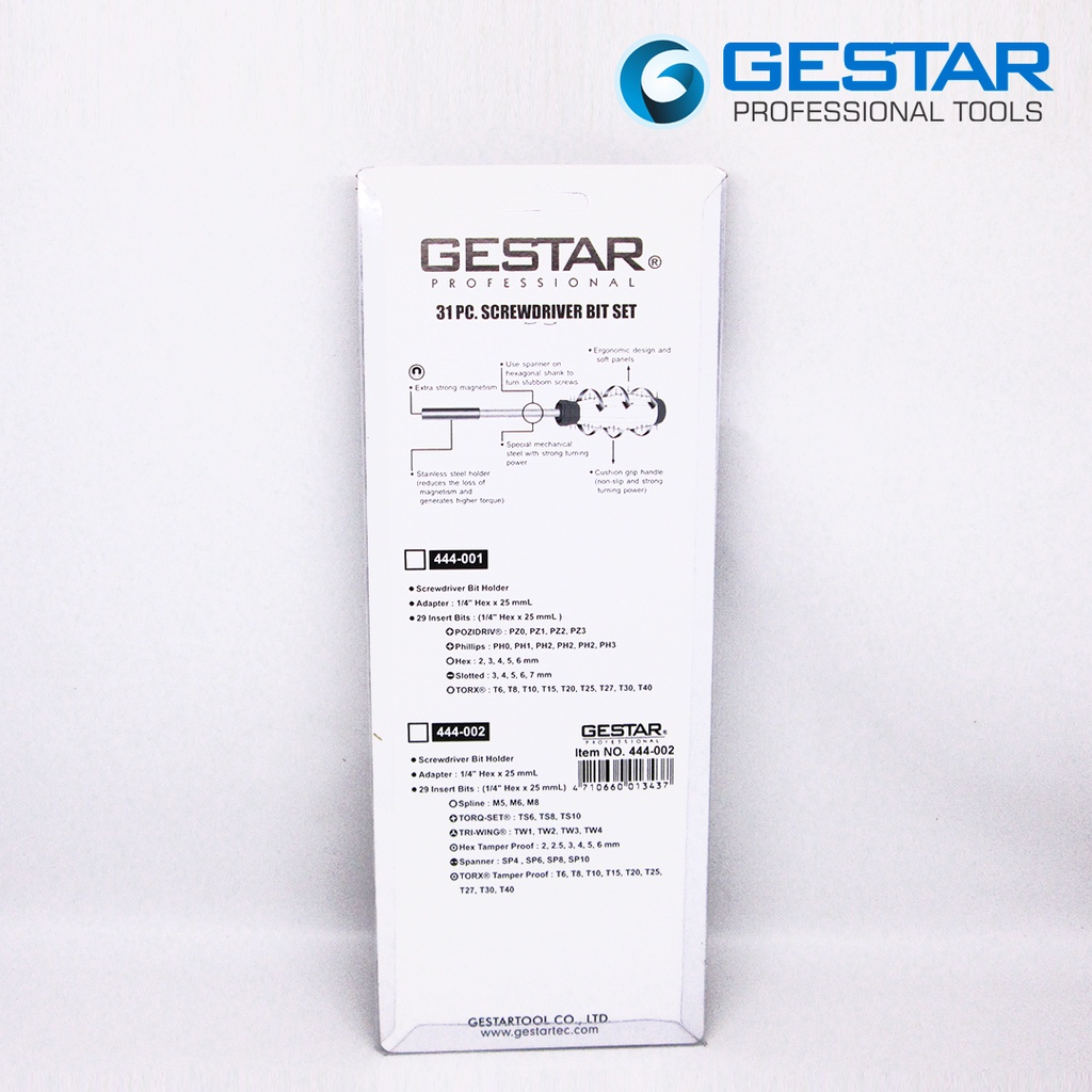 Bộ mũi vít 31PCS GESTAR/Crossman 444-001