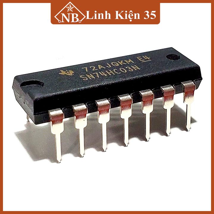 IC logic 74HC03 2-Input NAND DIP14