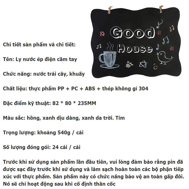 Máy xay trái cây Mini cầm tay có sạc pin