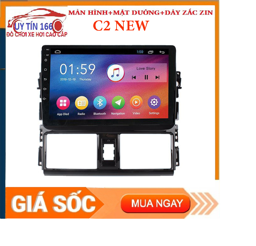 TẶNG VIETMAP S1-Bộ màn hình C2 NEW cho xe TOYOTA VIOS 2014-2018, hệ điều hành Adroid 10. tân tiến, cảm ứng độ nhạy cao, lướt web mượt mà - màn hình lắp trên ô tô, lắp camera tiến cho ô tô, đồ chơi công nghệ cho xe hơi