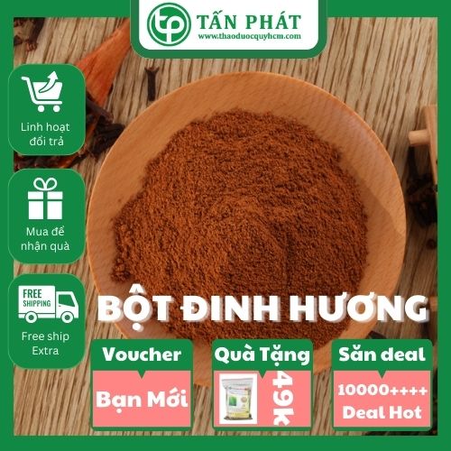 Bột đinh hương nguyên chất 100g - tấn phát - Chuyên dùng để làm gia vị cho các món ăn thơm ngon và bổ dưỡng