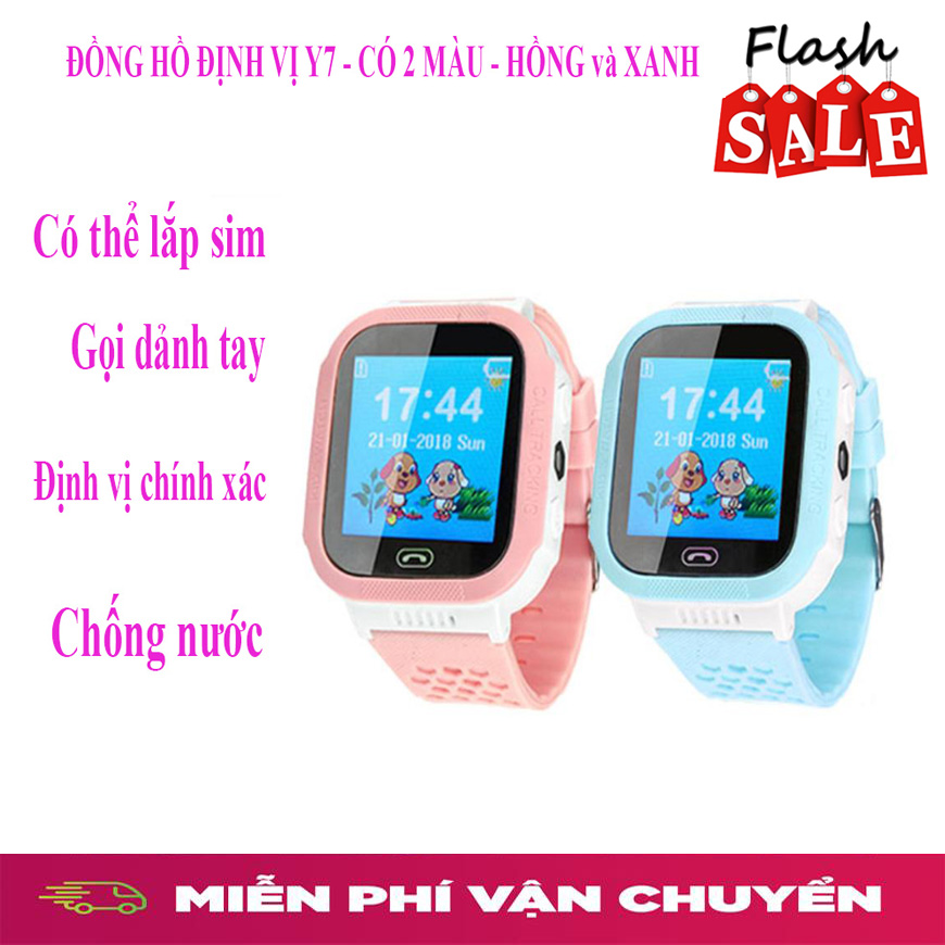 Đồng hồ thông minh Trẻ Em Y7, Đồng hồ thông minh trẻ em Y7 - Gắn SIM gọi điện, màn hình cảm ứng,Tuổi Thọ Pin 400 mAh Cao, Nghe Gọi 2 Chiều, Hiển Thị Rõ