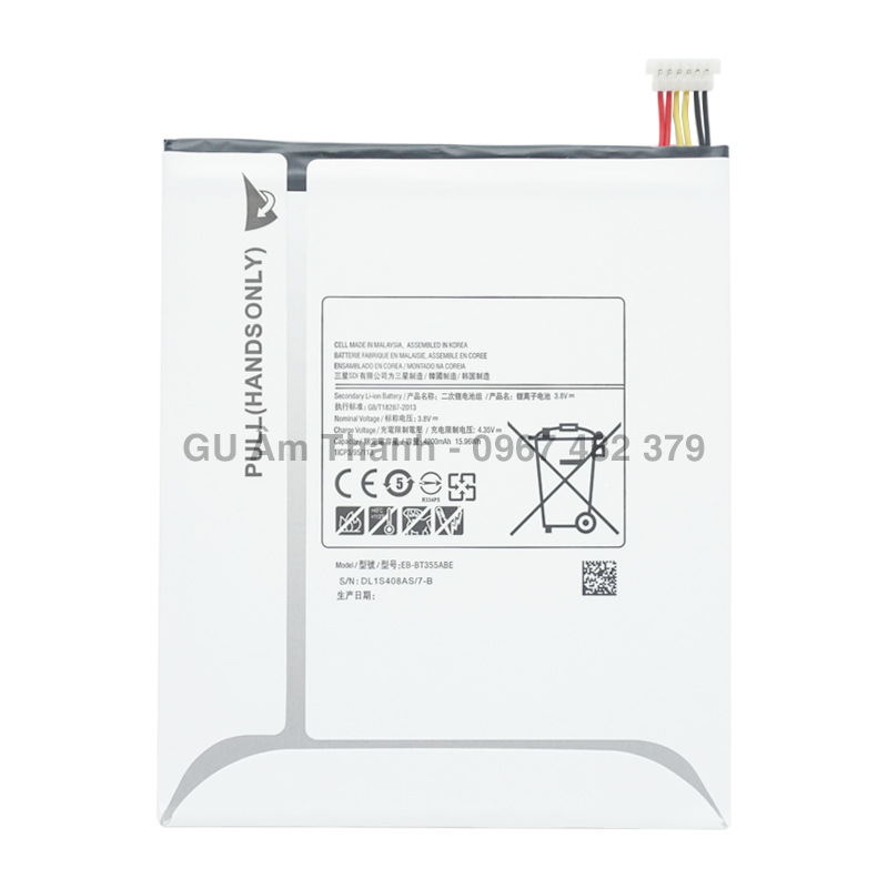Pin cho samsung galaxy tab a 8.0 s-pen sm-p355 dung lượng 4200mah zin máy