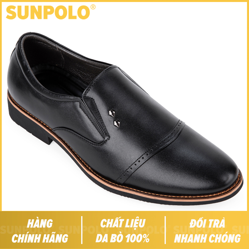 Giày nam da bò công sở SUNPOLO SPH309 (Đen, Nâu)