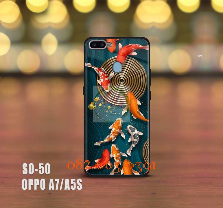 [HCM]Ốp lưng kính Oppo A7/A5S hình cá koi đẹp