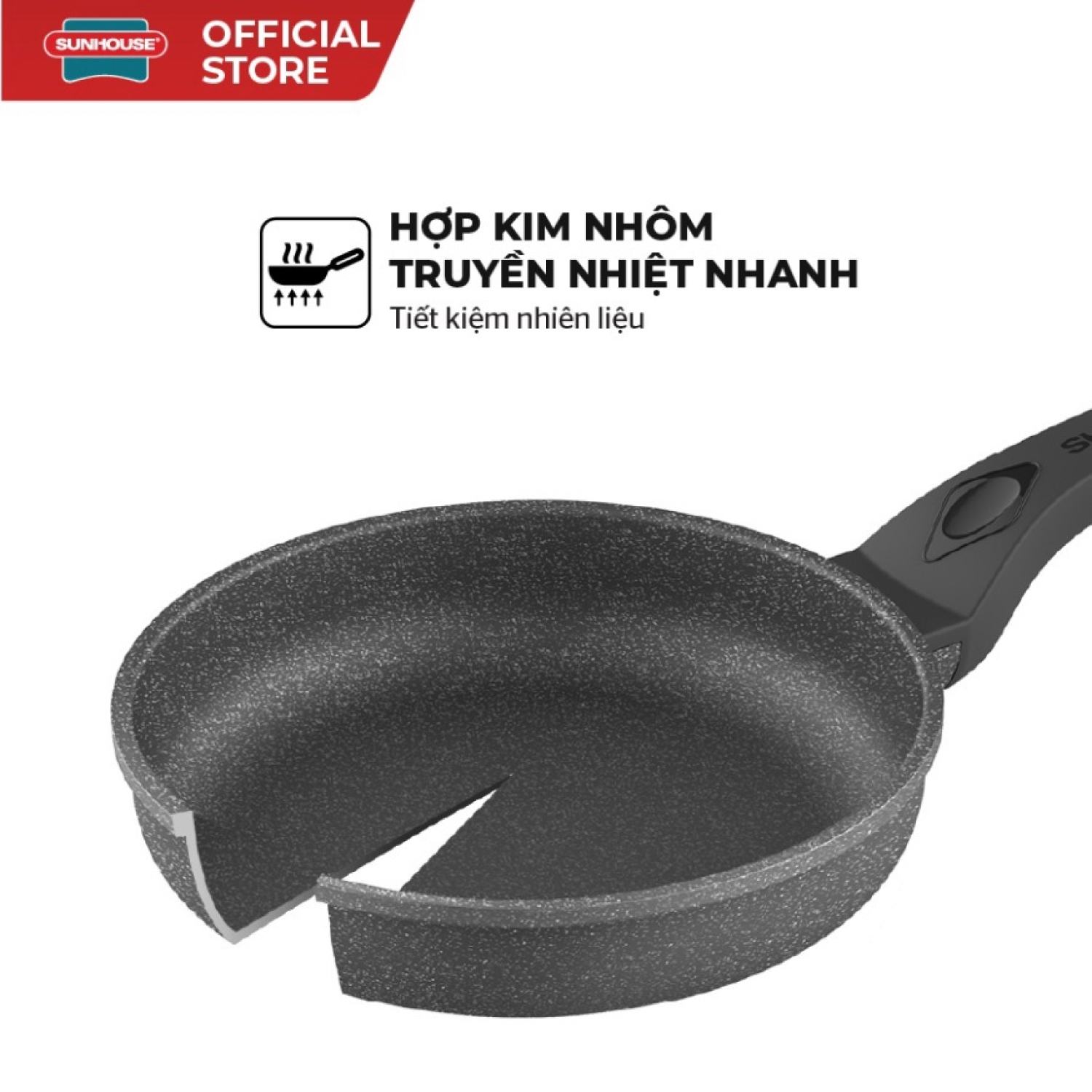Chảo chống dính SUNHOUSE SBD18/SBD20/SBD24/SBD28/SBD30